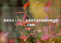 绝地求生（PUBG）游戏进不去的原因与解决办法揭秘