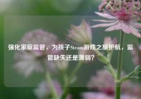 强化家庭监管，为孩子Steam游戏之旅护航，监管缺失还是薄弱？
