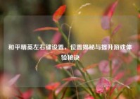 和平精英左右键设置，位置揭秘与提升游戏体验秘诀