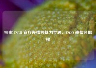 探索 CSGO 官方表情的魅力世界，CSGO 表情包揭秘