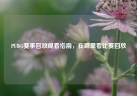 PUBG赛事回放观看指南，在哪里看比赛回放
