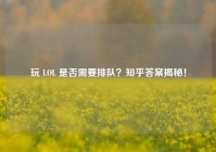 玩 LOL 是否需要排队？知乎答案揭秘！