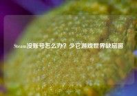 Steam没账号怎么办？少它游戏世界缺扇窗