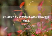CSGO键位丢失，游戏体验小插曲与键位设置那些事儿