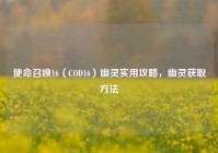 使命召唤16（COD16）幽灵实用攻略，幽灵获取方法