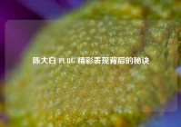陈大白 PUBG 精彩表现背后的秘诀