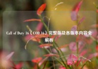 Call of Duty 16（COD 16）完整版及各版本内容全解析