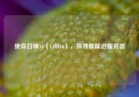 使命召唤16（COD16），探寻低延迟服务器