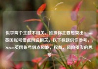似乎两个主题不相关，推测你主要想突出Steam英国账号借点风波相关，以下标题供你参考，，Steam英国账号借点风波，权益、风险引发的思考