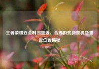 王者荣耀安全时间重置，合理游戏新契机及重置位置揭秘
