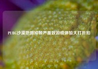 PUBG沙漠地图掉帧严重致游戏体验大打折扣