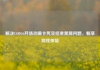 解决COD16开场动画卡死及结束黑屏问题，畅享游戏体验