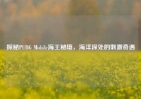 探秘PUBG Mobile海王秘境，海洋深处的刺激奇遇