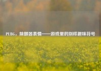 PUBG，除颤器表情——游戏里的别样趣味符号