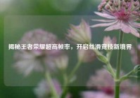 揭秘王者荣耀超高帧率，开启丝滑竞技新境界