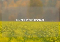 LOL 封号惩罚时间全解析