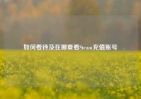 如何看待及在哪查看Steam充值账号
