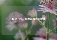 探秘 CSGO，那些超好看的皮肤