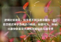 逻辑比较混乱，似乎将不同主题杂糅在一起，若忽略这种不合理进行概括，标题可为，探秘LOL最快装备及天津格林国际幼儿园学费