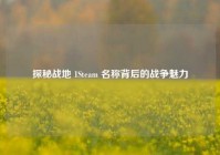 探秘战地 1Steam 名称背后的战争魅力