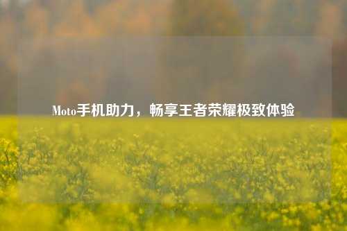 Moto手机助力,畅享王者荣耀极致体验