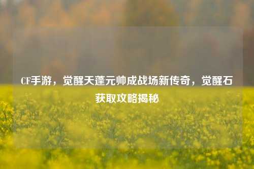 CF手游,觉醒天蓬元帅成战场新传奇,觉醒石获取攻略揭秘
