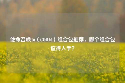 使命召唤16(COD16)组合包推荐,哪个组合包值得入手?