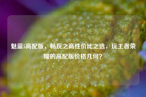 魅蓝5高配版,畅玩之高性价比之选,玩王者荣耀的高配版价格几何?