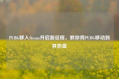 PUBG移入Steam开启新征程，教你将PUBG移动到其他盘
