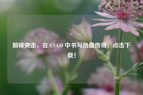 前锋突击,在 CS:GO 中书写热血传奇,点击下载!