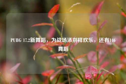 PUBG 17.2新舞蹈,为战场添别样欢乐,还有146舞蹈
