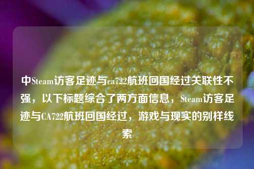中Steam访客足迹与ca722航班回国经过关联性不强，以下标题综合了两方面信息，Steam访客足迹与CA722航班回国经过，游戏与现实的别样线索