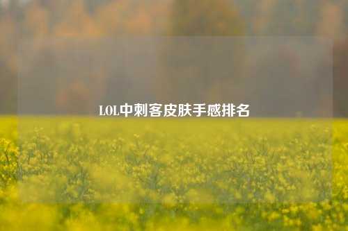 LOL中刺客皮肤手感排名