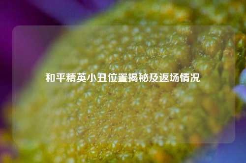 和平精英小丑位置揭秘及返场情况