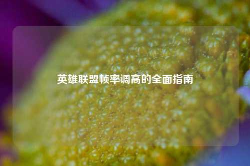 英雄联盟帧率调高的全面指南