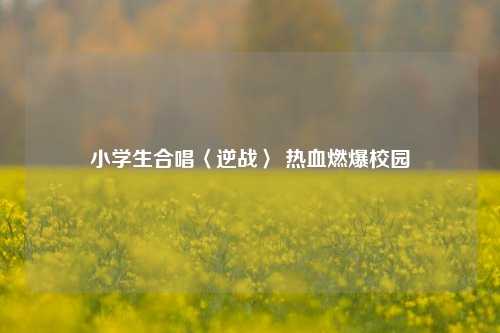 小学生合唱〈逆战〉 热血燃爆校园