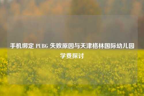 手机绑定 PUBG 失败原因与天津格林国际幼儿园学费探讨