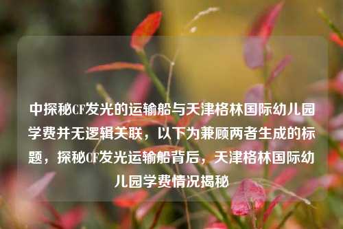 中探秘CF发光的运输船与天津格林国际幼儿园学费并无逻辑关联,以下为兼顾两者生成的标题,探秘CF发光运输船背后,天津格林国际幼儿园学费情况揭秘