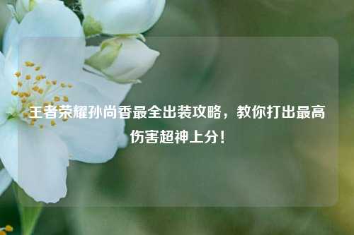 王者荣耀孙尚香最全出装攻略,教你打出最高伤害超神上分!