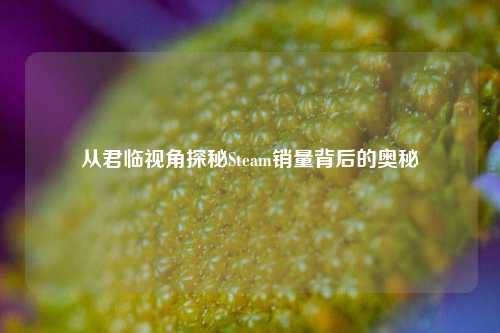 从君临视角探秘Steam销量背后的奥秘