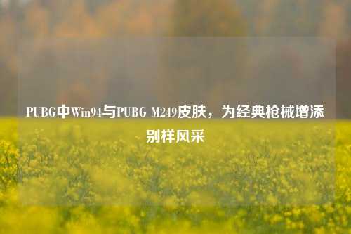 PUBG中Win94与PUBG M249皮肤,为经典枪械增添别样风采