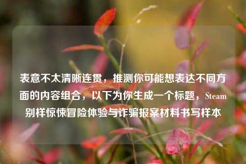 表意不太清晰连贯，推测你可能想表达不同方面的内容组合，以下为你生成一个标题，Steam别样惊悚冒险体验与诈骗报案材料书写样本
