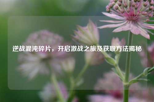 逆战混沌碎片,开启激战之旅及获取方法揭秘