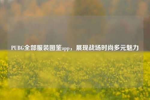 PUBG全部服装图鉴app,展现战场时尚多元魅力