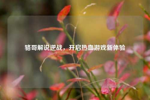 骆哥解说逆战，开启热血游戏新体验