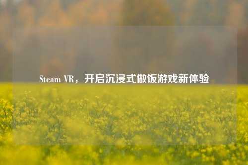 Steam VR,开启沉浸式做饭游戏新体验