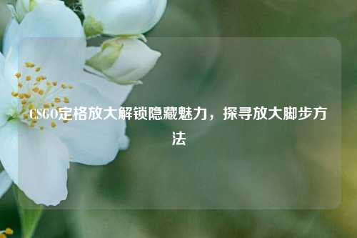 CSGO定格放大解锁隐藏魅力，探寻放大脚步方法