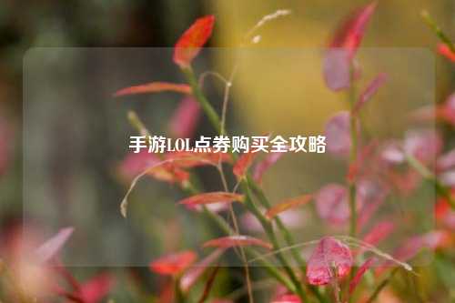 手游LOL点券购买全攻略