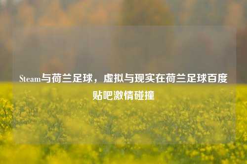 Steam与荷兰足球,虚拟与现实在荷兰足球百度贴吧激情碰撞