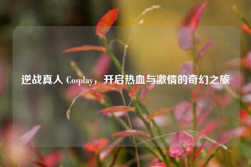 逆战真人 Cosplay,开启热血与激情的奇幻之旅